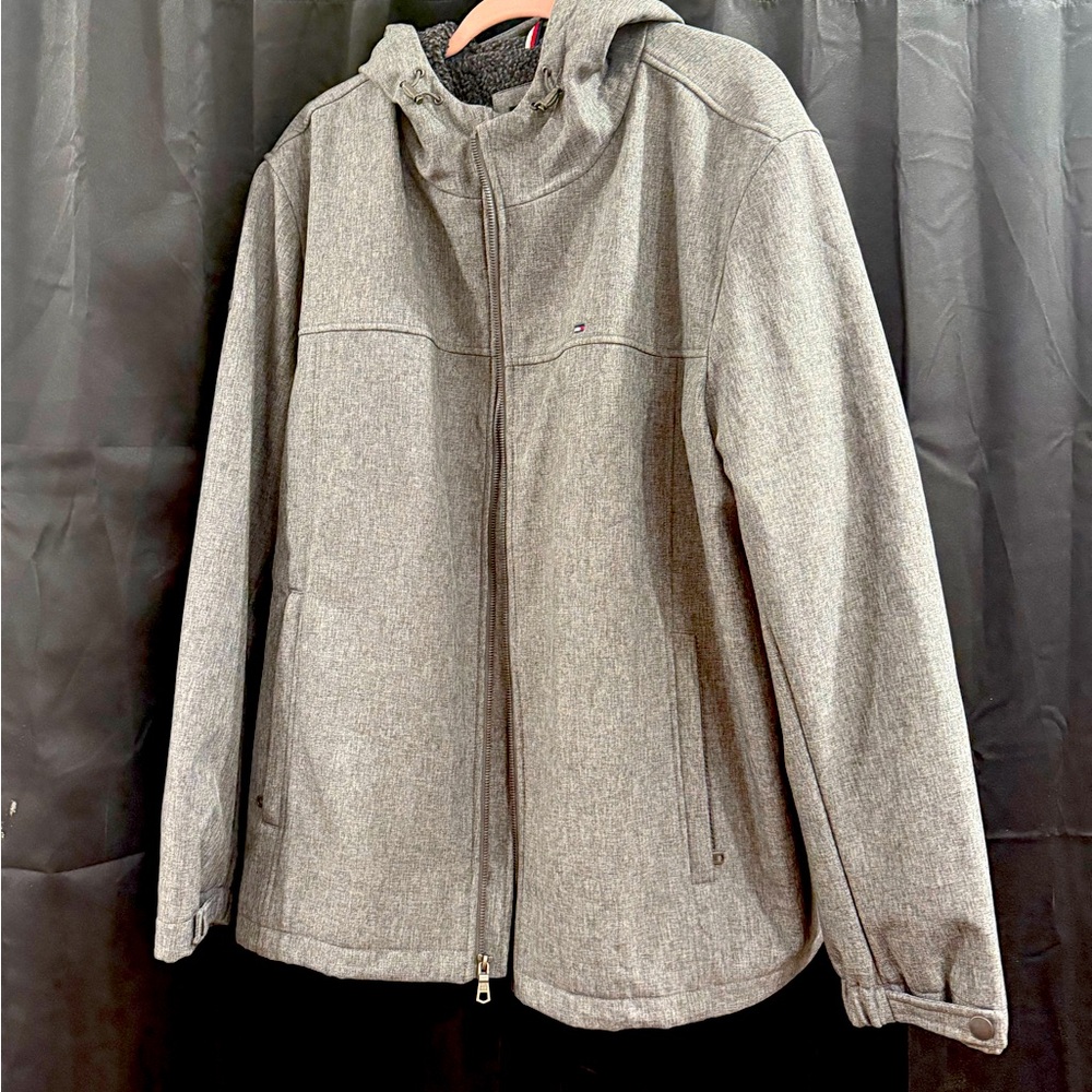 Tommy Hilfiger Charcoal Sherpa lined coat